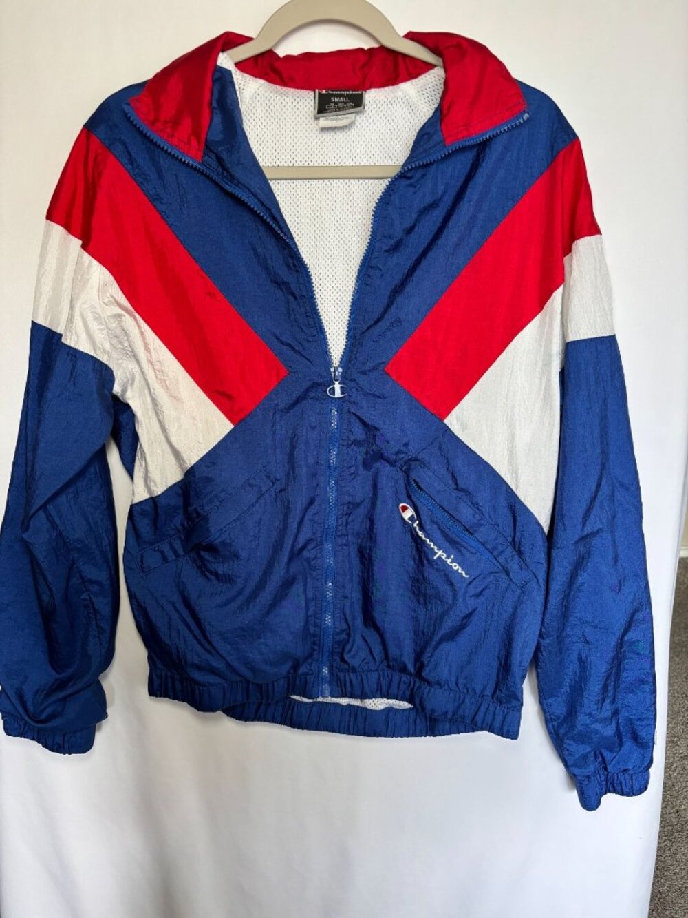 Vintage Champion Colorblock Windbreaker Jacket (Size Small